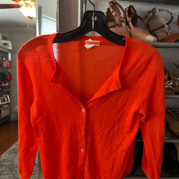 J. Crew Factory Women's Red Cardigan Sweater - Picture 2 of 5